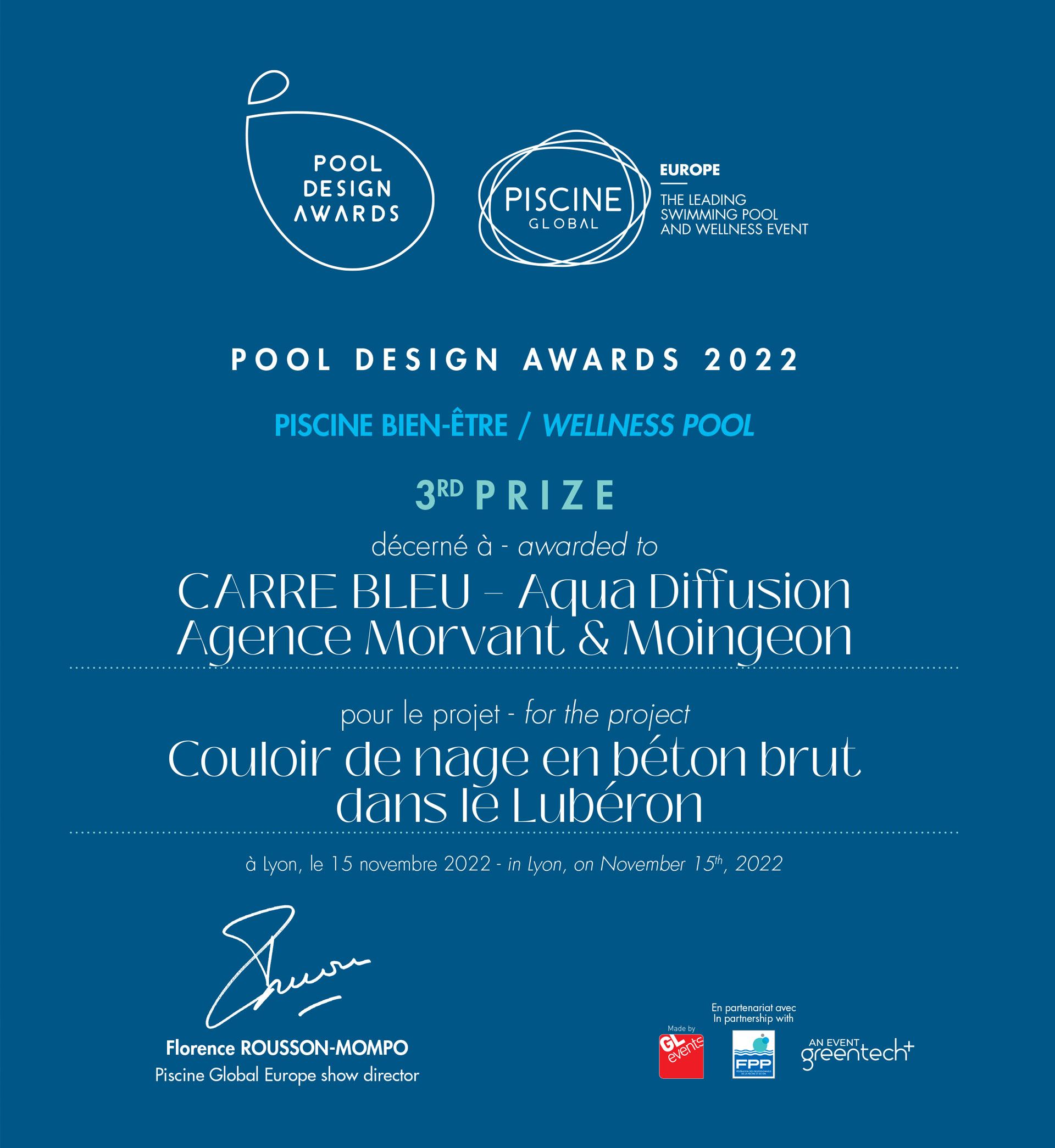 pool design awards 2022 – 3 ÈME PLACE